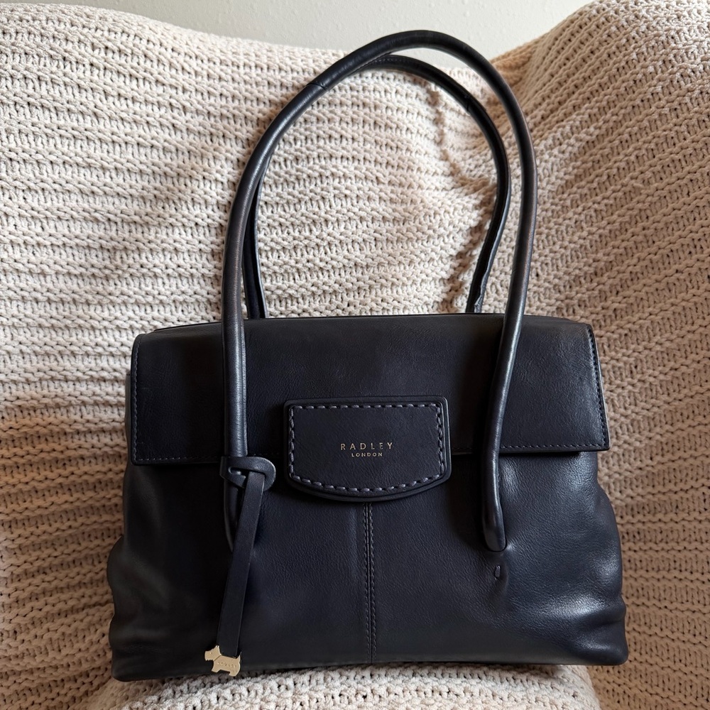 Radley London Burnham Beeches Medium Flapover – Dark Navy Dust Bag